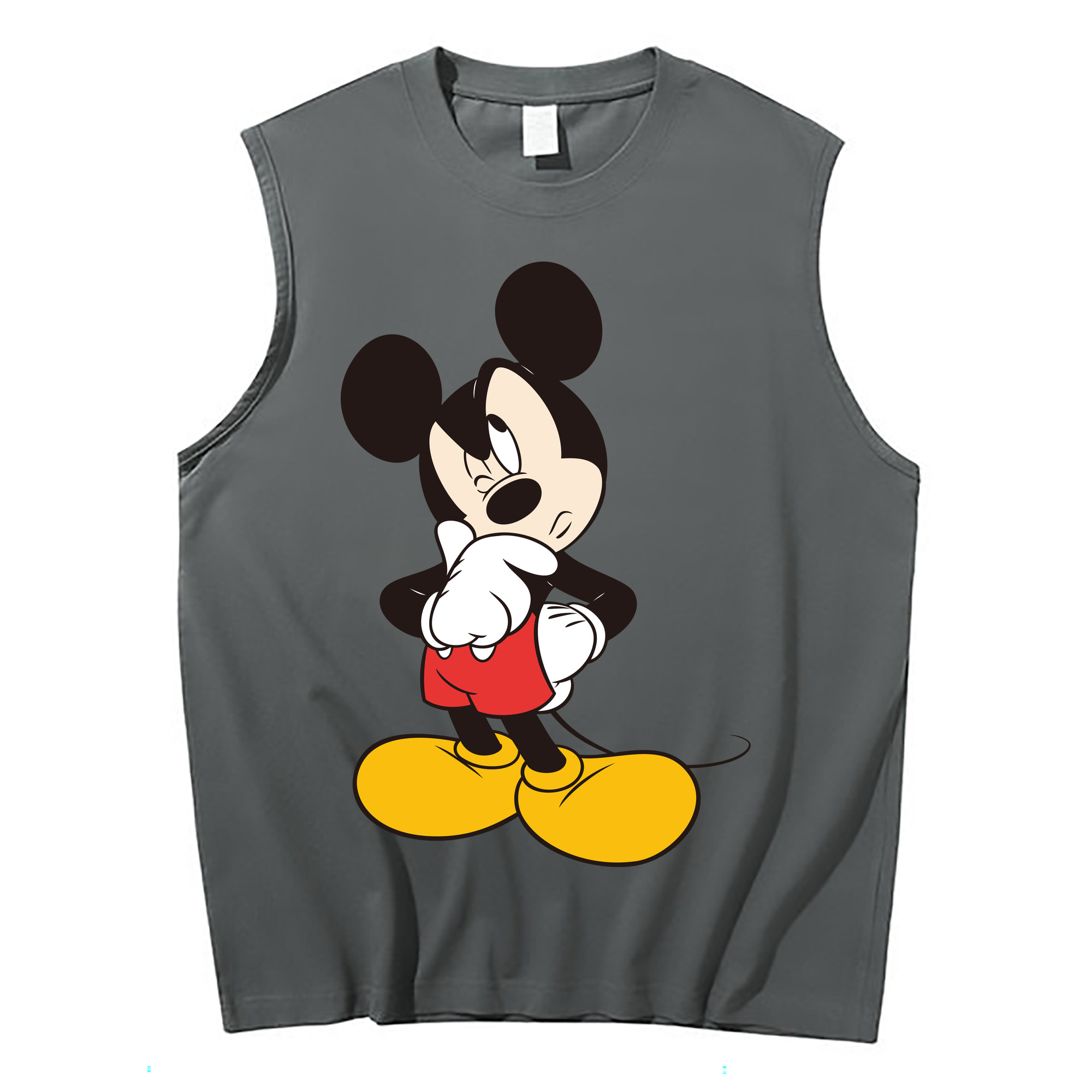 ミッキーマウス Mickey Mouse コットン100％タンクトップ（フロントプリント）